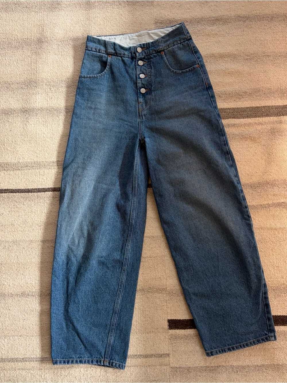 MM6 Maison Margiela Blue Button Jeans - Picture 3 of 13